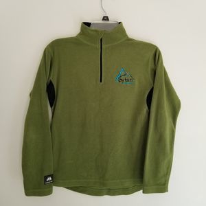 Missing Link Jacket Womens 36 US Small Green Quarter Zip Fleece Pullover